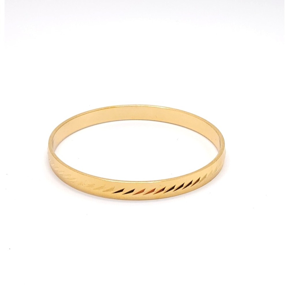 Vintage Monet Gold Tone Bangle Bracelet Signed Etched Textured 1980s Jewelry